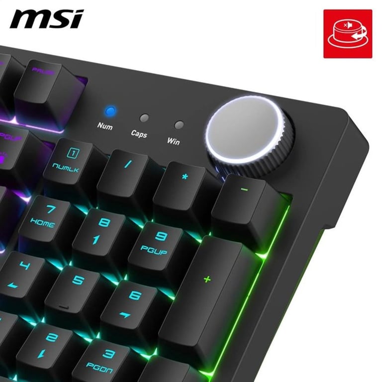 Clavier gamer MSI FORGE GK320 filaire Switch mécaniques rouges RGB QWERTY noir - Excellent état Parfait état MSI reconditionné photo 3 | Dero
