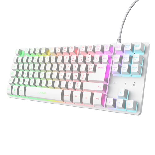 Clavier gaming filaire mécanique Azerty Trust GXT 833PS Thado Blanc État correct - 22,99 € Clavier gaming filaire mécanique Azerty Trust GXT 833PS Thado Blanc État correct Trust reconditionné disponible sur Fnac