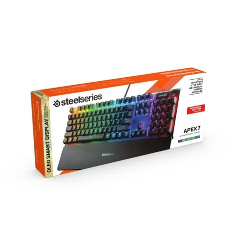 Clavier Gaming filaire SteelSeries Apex 7 Rouge Switch État correct SteelSeries reconditionné disponible sur Fnac