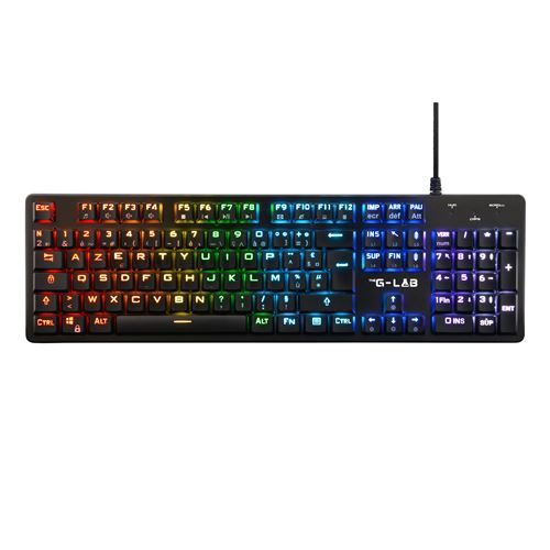 Clavier gaming mécanique avec fil Azerty The G-Lab Keyz Platinium Noir État correct The G-Lab reconditionné disponible sur Fnac