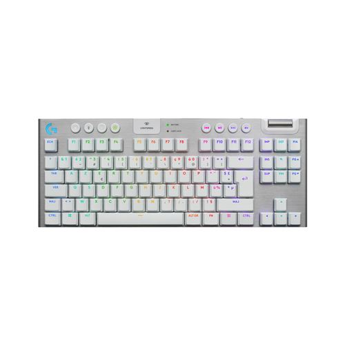 Clavier gaming mécanique sans fil ultra-plat Azerty Logitech G915 X Lightspeed TKL Tactile Blanc État correct - 108,75 € Clavier gaming mécanique sans fil ultra-plat Azerty Logitech G915 X Lightspeed TKL Tactile Blanc État correct Logitech reconditionné disponible sur Fnac