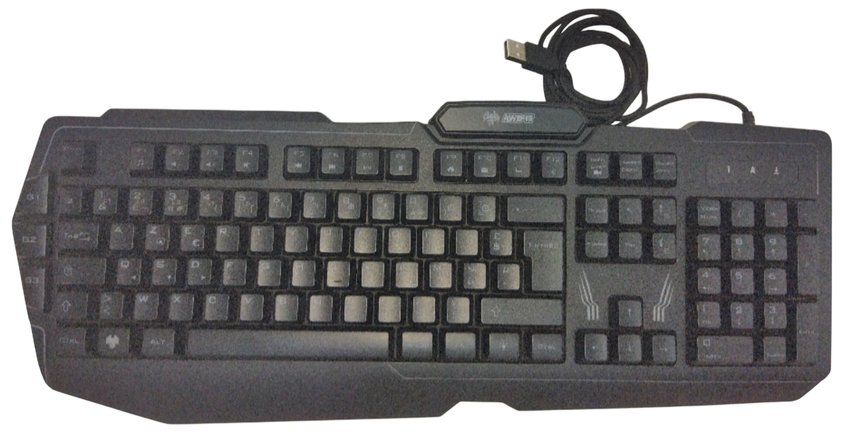 Clavier Gaming Rétroéclairé AWD-IT très bon état - 14,00 € Clavier Gaming Rétroéclairé AWD-IT très bon état reconditionné disponible sur Label Emmaüs