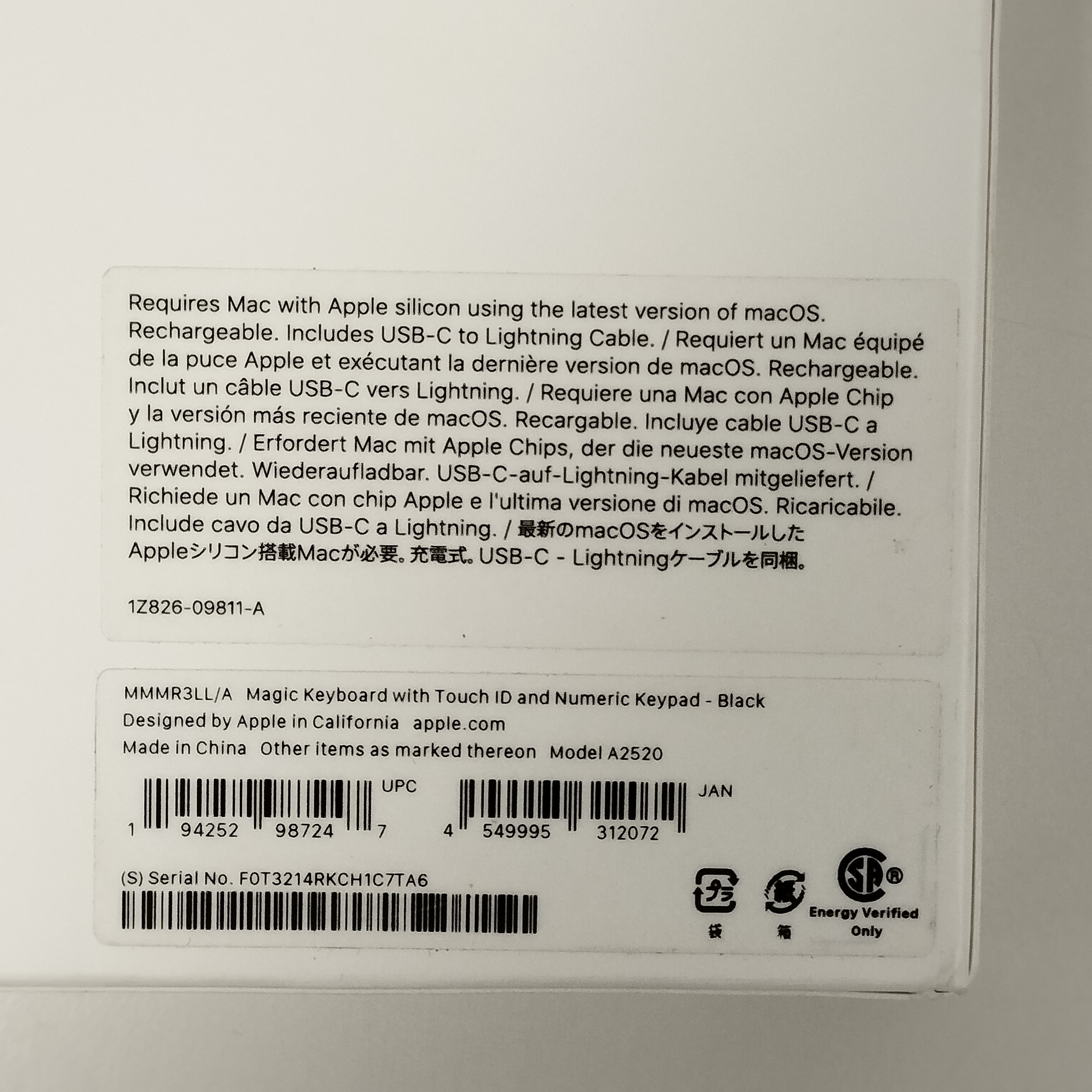 Voir photo 6 de Clavier Magic Keyboard Apple avec Touch ID (QWERTY) Clavier Magic Keyboard Apple avec Touch ID (QWERTY) Parfait état reconditionné photo 6