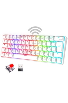 Clavier mécanique sans fil Azerty XPERT K200 Bluetooth Blanc Bon état Spirit of Gamer reconditionné disponible sur Darty