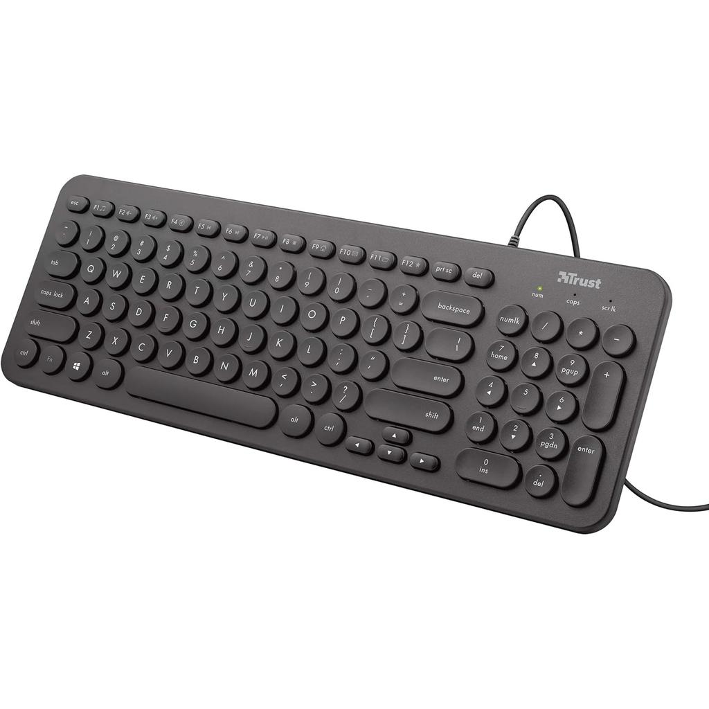 Clavier Trust QWERTY Espagnol Muto Reconditionné - 20,00 € Clavier Trust QWERTY Espagnol Muto Reconditionné Trust reconditionné disponible sur Backmarket