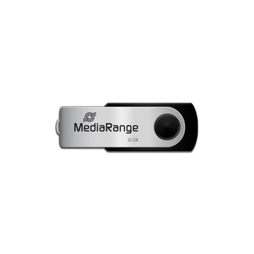 Clé USB 2.0 32 Go Flash-Drive avec Boîtier Métallique MediaRange Noir État correct Mediarange reconditionné disponible sur Fnac
