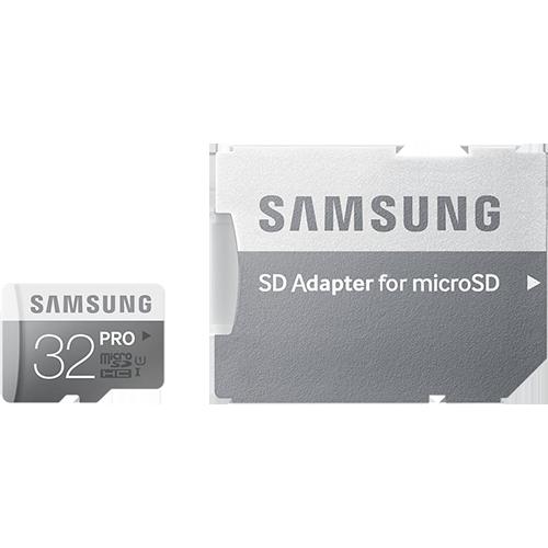 Clé USB Carte Mémoire MicroSD Pro 32GB Class 10 - 90 MB/S + Adaptateur SD Samsung Reconditionné Samsung reconditionné disponible sur Backmarket