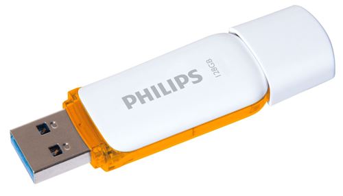 Clé USB Philips Snow 2.0 128 Go Blanc et orange État correct Philips reconditionné disponible sur Fnac