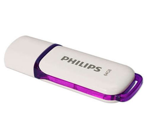 Clé USB Philips Snow 2.0 64 Go Blanc et Violet État correct Philips reconditionné disponible sur Fnac