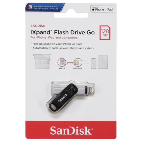 Clé USB SanDisk iXpand Flash Drive Go 128 Go Gris État correct SanDisk reconditionné disponible sur Fnac