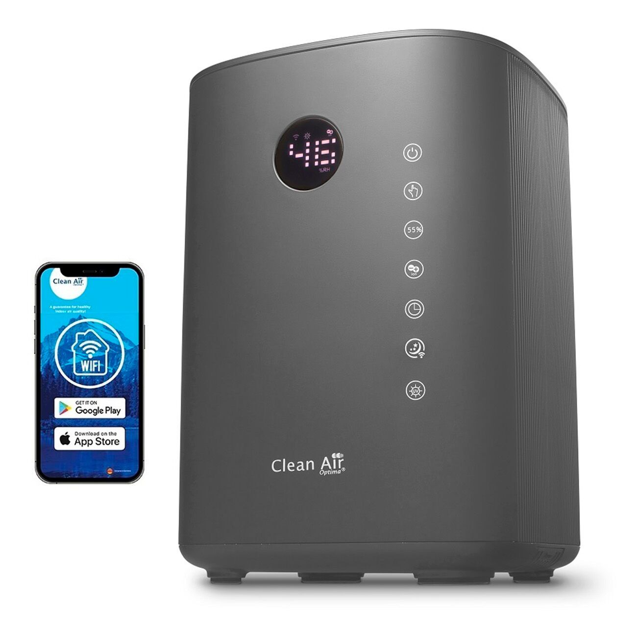 Clean Air Optima Humidificateur CA-605T Smart Top Filling titan Parfait état Clean Air Optima reconditionné disponible sur Refurbed | Dero