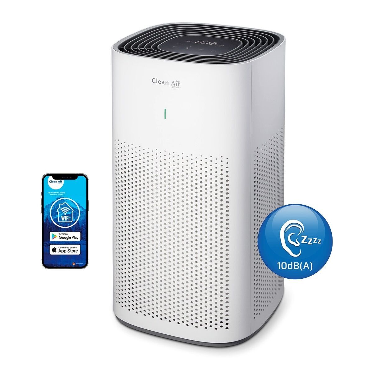 Clean Air Optima Purificateur d'air ioniseur HEPA intelligent CA-507 Smart blanc/gris Parfait état Clean Air Optima reconditionné disponible sur Refurbed | Dero