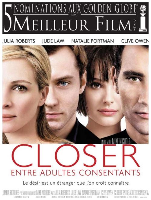 Closer, Entre Adultes Consentants AFFICHE CINEMA ORIGINALE État correct - 22,99 € Closer, Entre Adultes Consentants AFFICHE CINEMA ORIGINALE État correct reconditionné disponible sur Fnac