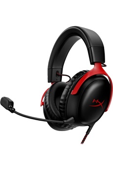Cloud III Noir et Rouge Très bon état HyperX reconditionné disponible sur Darty