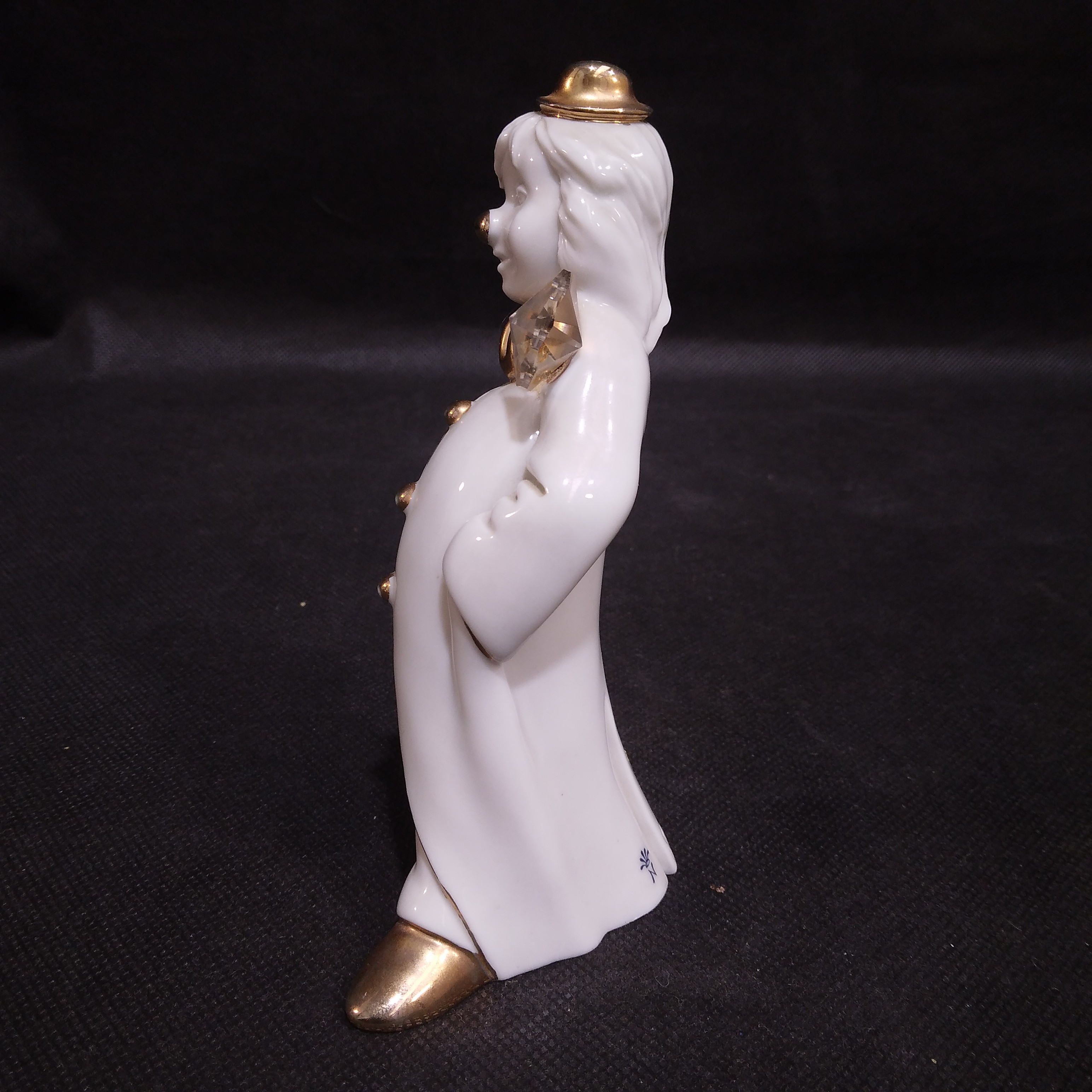 Voir photo 4 de Clown en porcelaine de Capodimonte avec un nœud papillon cristal Swarovski Clown en porcelaine de Capodimonte avec un nœud papillon cristal Swarovski Très bon état reconditionné photo 4