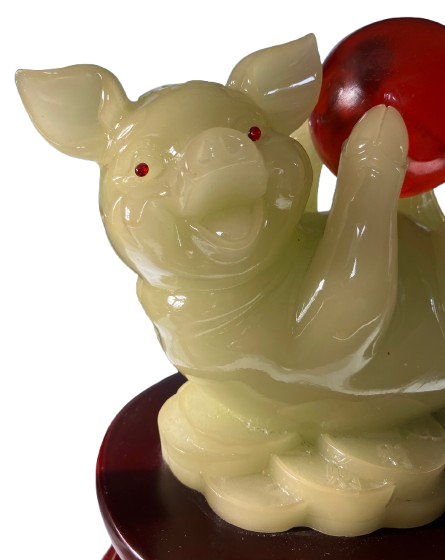 Voir photo 3 de Cochon Feng Shui en résine Cochon Feng Shui en résine Bon état reconditionné photo 3