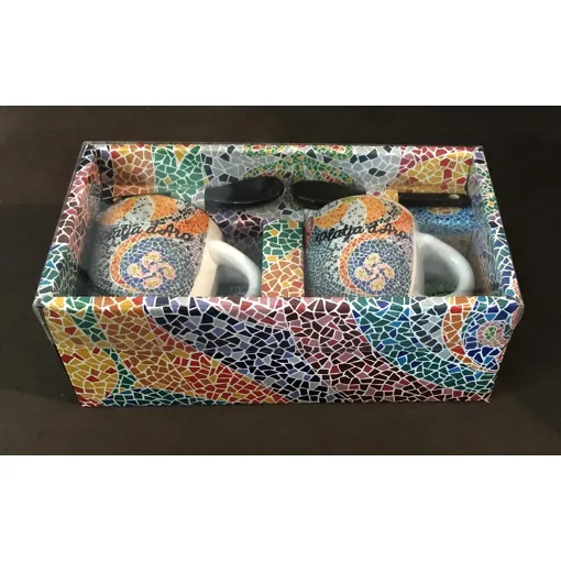 Coffret 2 Tasses À Café Et Cuillères En Céramique - Platja D'Aro (Costa Brava / Espagne) occasion reconditionné disponible sur Rakuten