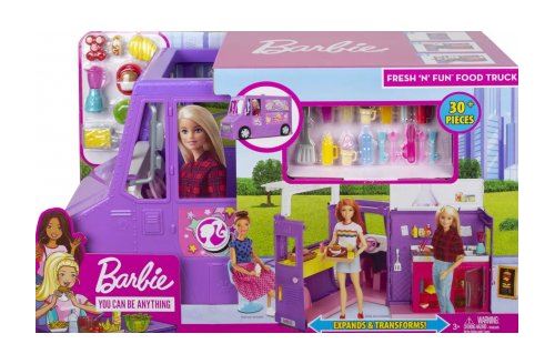 Coffret barbie camion restaurant food truck transformable 30 accessoires - set vehicule 2 en 1 + 1 carte tigre État correct reconditionné disponible sur Fnac