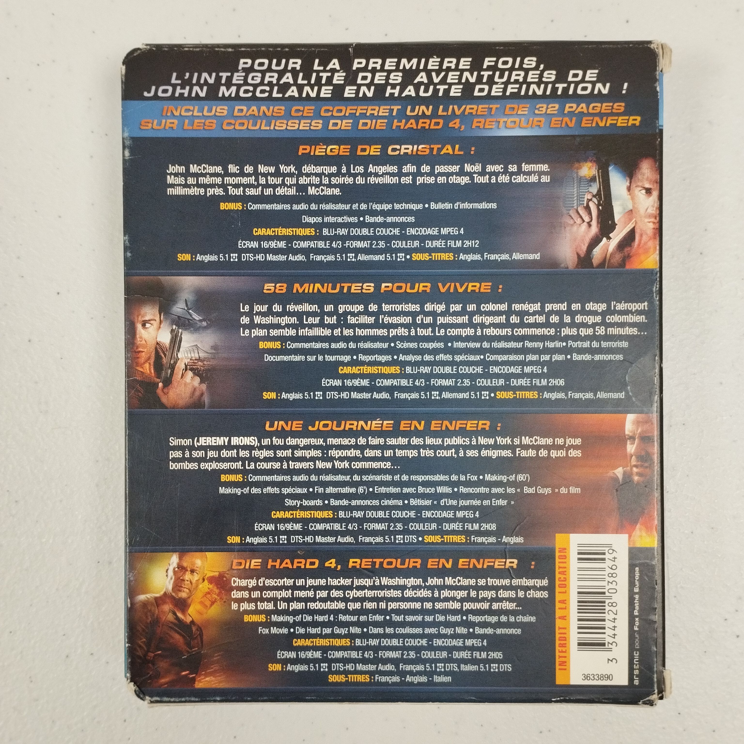 Voir photo 2 de Coffret blu-ray : Die Hard Quadrilogie Coffret blu-ray : Die Hard Quadrilogie Très bon état reconditionné photo 2