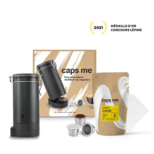 Coffret capsules réutilisables compatibles Nespresso Caps Me Noir État correct N/A reconditionné disponible sur Fnac
