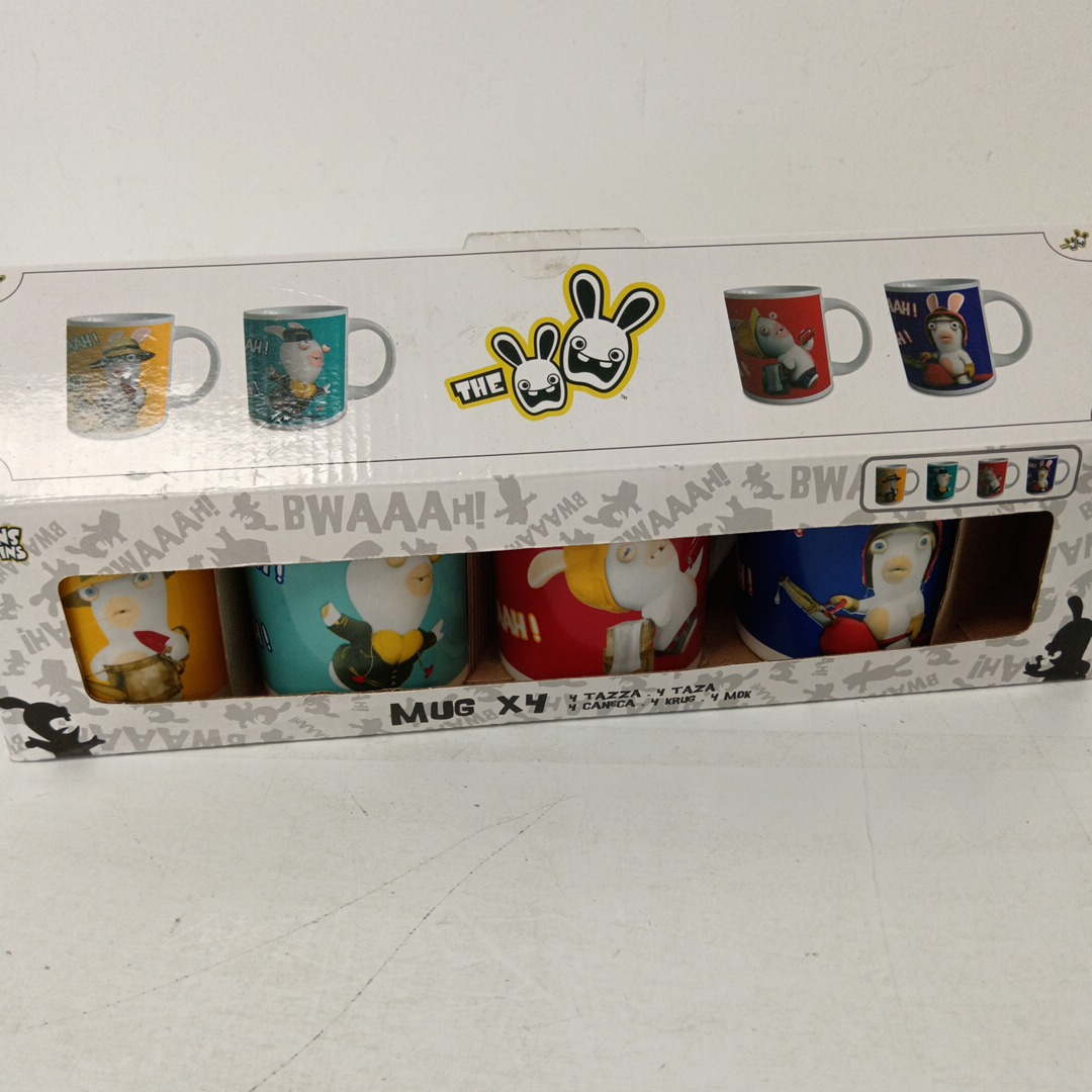 Voir photo 2 de Coffret de 4 Mug Lapin Cretin Coffret de 4 Mug Lapin Cretin Très bon état reconditionné photo 2
