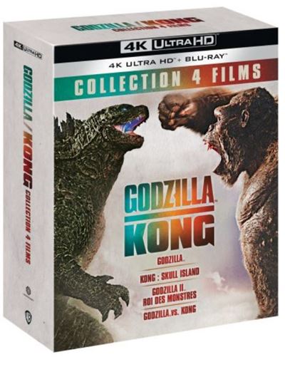 Coffret Godzilla, Godzilla : Roi des monstres, Kong : Skull Island, Godzilla vs Kong Blu-ray 4K Ultra HD État correct - 88,59 € Coffret Godzilla, Godzilla : Roi des monstres, Kong : Skull Island, Godzilla vs Kong Blu-ray 4K Ultra HD État correct reconditionné disponible sur Fnac