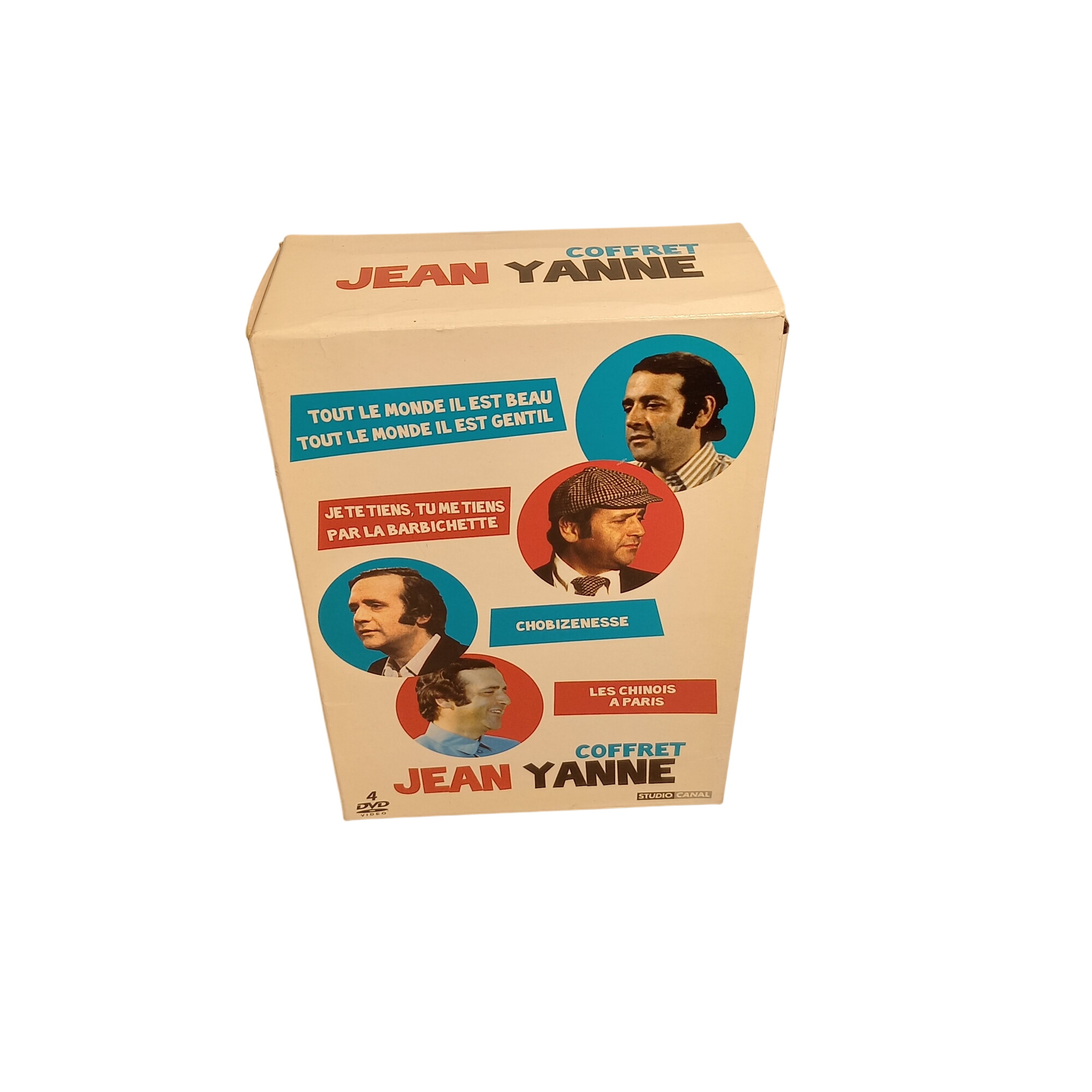 Coffret Jean Yanne - Tout le monde il est beau, tout le monde il est gentil + Les chinois à Paris + Chobizenesse + Je te tiens, tu me tiens par la barbichette Bon état - 35,00 € Coffret Jean Yanne - Tout le monde il est beau, tout le monde il est gentil + Les chinois à Paris + Chobizenesse + Je te tiens, tu me tiens par la barbichette Bon état reconditionné disponible sur Label Emmaüs