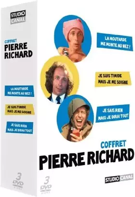 Coffret Pierre Richard - La moutarde me monte au nez + Je suis timide mais je me soigne + Je ne sais rien mais je dirai tout [Pack] - Claude Zidi et Pierre Richard Bon état StudioCanal reconditionné disponible sur Ammareal