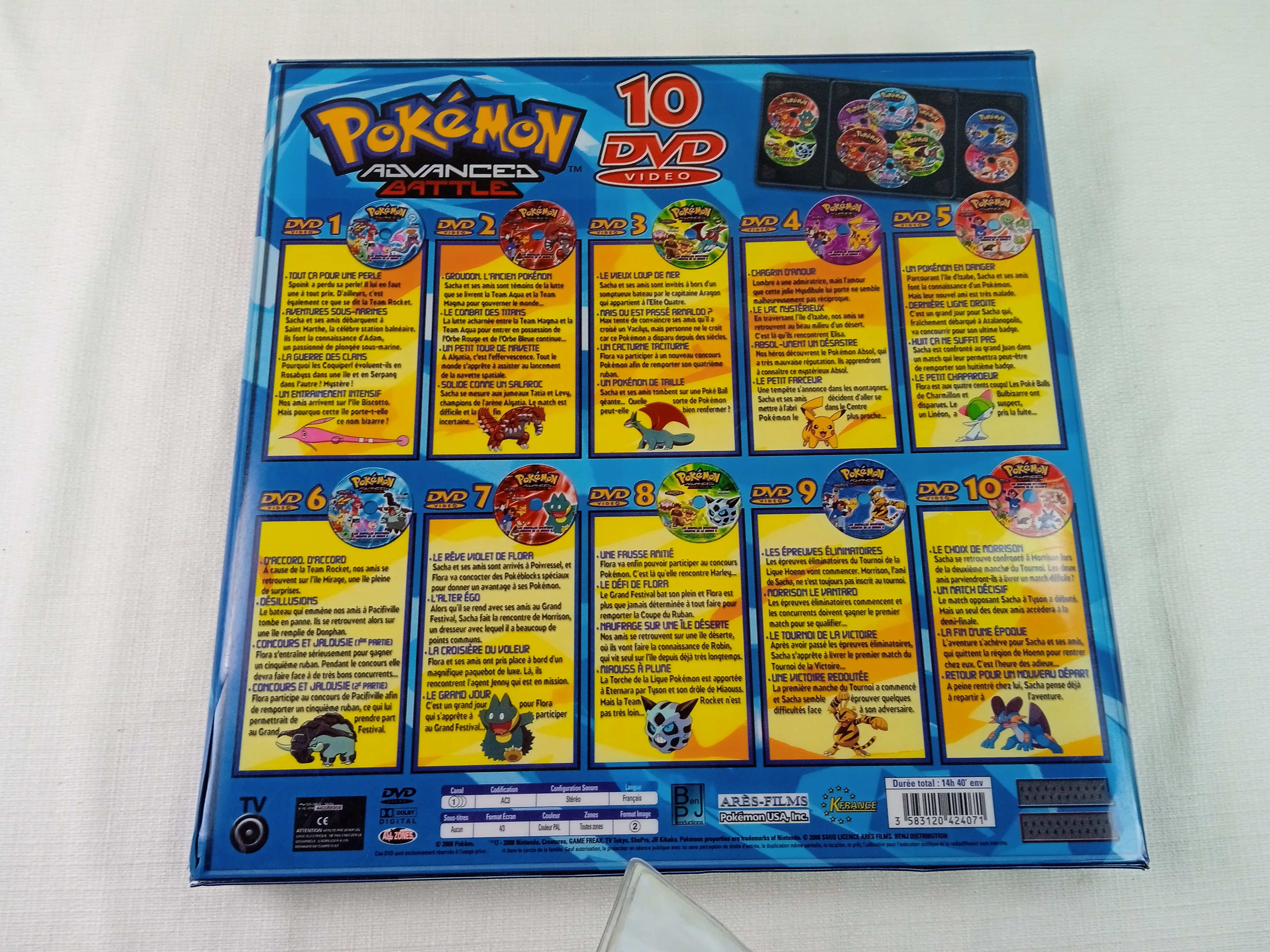 Voir photo 7 de Coffret POKEMON ADVANCED BATTLE, coffret collector 10 dvds Coffret POKEMON ADVANCED BATTLE, coffret collector 10 dvds Bon état reconditionné photo 7