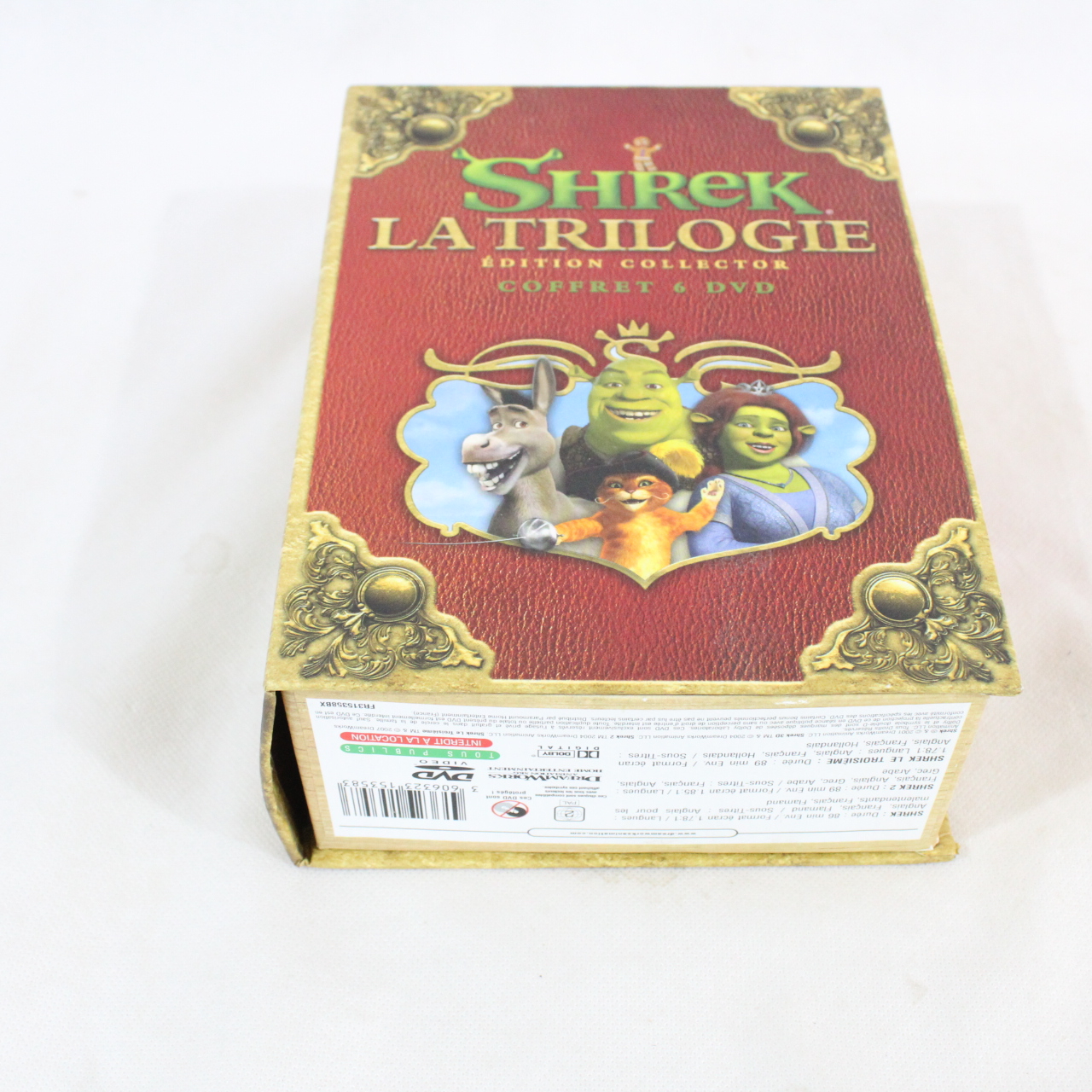 COFFRET SHREK LA TRILOGIE Bon état - 12,50 € COFFRET SHREK LA TRILOGIE Bon état reconditionné disponible sur Label Emmaüs