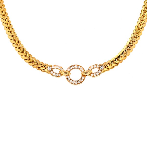 Acheter Collier diamants Bon état - 11000 Collier diamants Bon état reconditionné disponible sur Gemme Les Bijoux