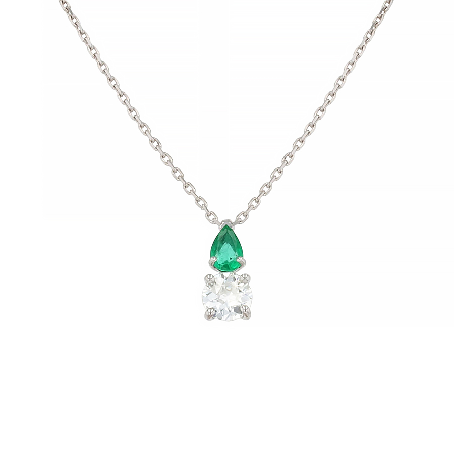 Collier émeraude Parfait état - 2100,00 € Collier émeraude Parfait état reconditionné disponible sur Gemme Les Bijoux