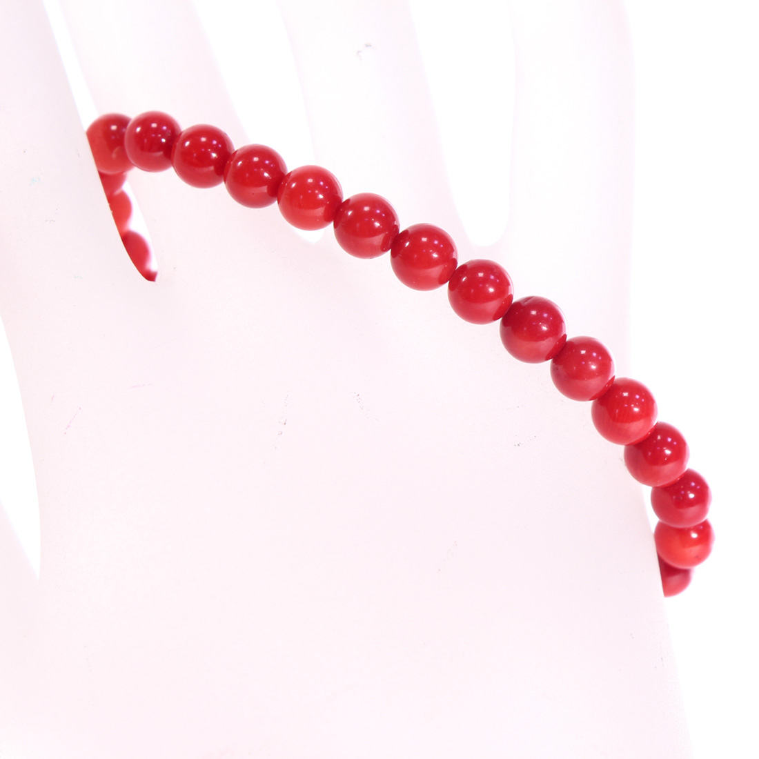 Voir photo 3 de Collier et bracelet en corail teint rouge Collier et bracelet en corail teint rouge Bon état reconditionné photo 3
