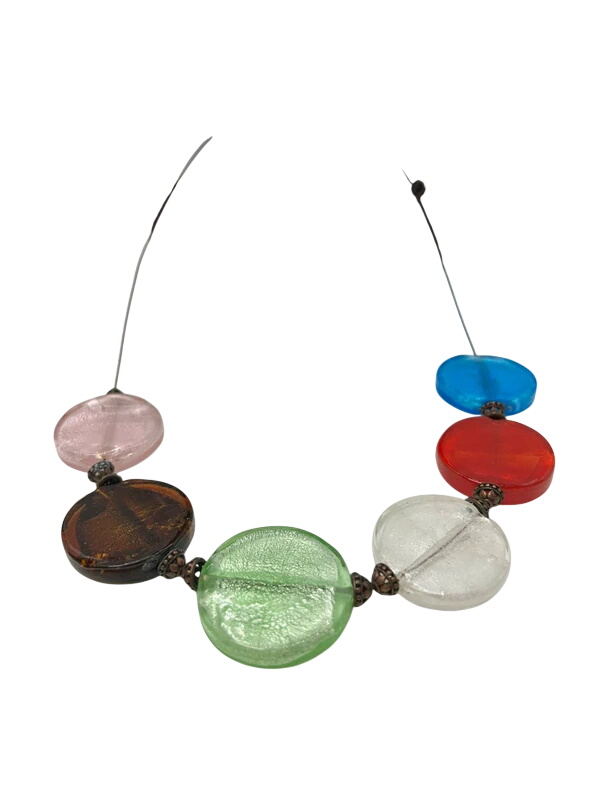 Acheter Collier fantaisie perles translucides multicolores bohème graphique 31 cm Très bon état - 16,00 € Collier fantaisie perles translucides multicolores bohème graphique 31 cm Très bon état reconditionné disponible sur Label Emmaüs