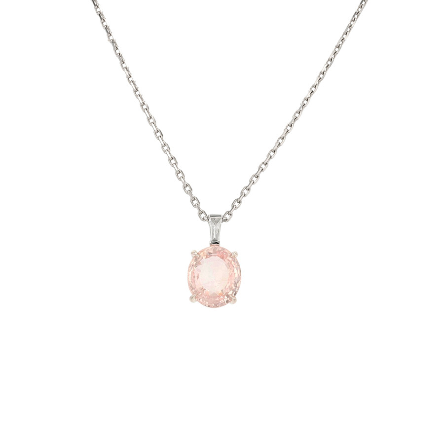 Collier saphir rose Parfait état - 3500,00 € Collier saphir rose Parfait état reconditionné disponible sur Gemme Les Bijoux