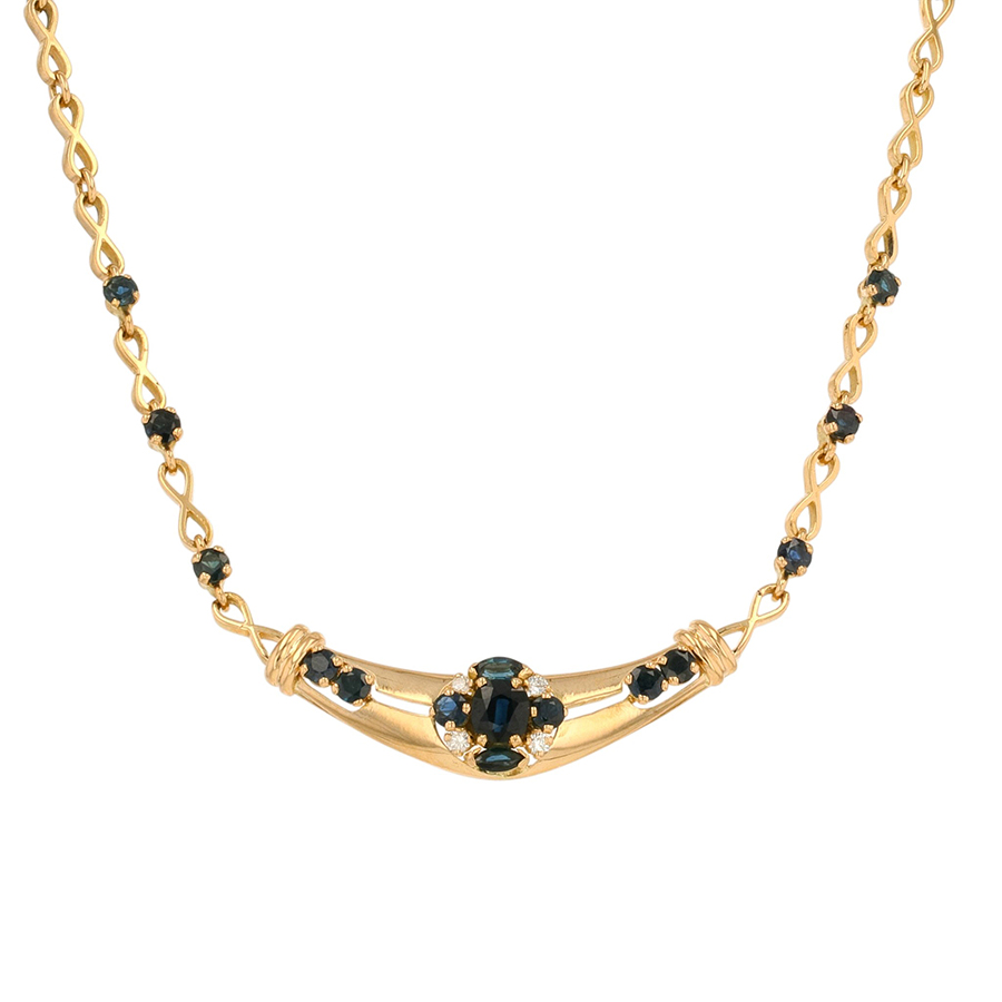 Collier saphirs 3.91 Parfait état - 4600,00 € Collier saphirs 3.91 Parfait état reconditionné disponible sur Gemme Les Bijoux