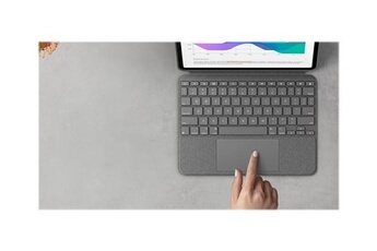 Combo Touch - Clavier et étui - avec trackpad - rétroéclairé - Apple Smart connector - QWERTZ - Allemand - gris oxford - pour Apple 11-inch iPad Pro Bon état Logitech reconditionné disponible sur Darty