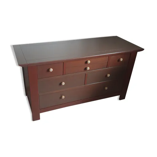 Commode en bois massif marron Bon état reconditionné disponible sur Rakuten