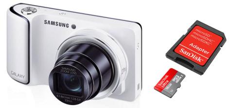 Compact Samsung Galaxy Camera Blanc - WiFi - OS Android Jelly Bean 4.1 ™ intégré + Carte MicroSDHC 16 Go État correct Samsung reconditionné disponible sur Fnac
