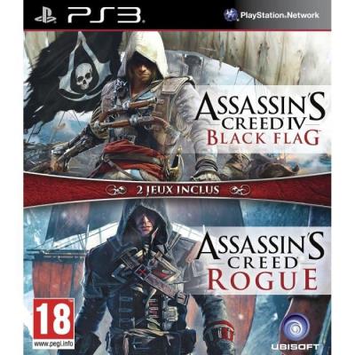 Compilation Assassin's Creed IV Black Flag + Assassin's Creed Rogue PS3 État correct Ubisoft reconditionné disponible sur Fnac