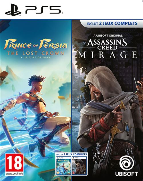 Compilation Prince of Persia : The Lost Crown PS5 + Assassin's Creed Mirage PS5 État correct - 39,05 € Compilation Prince of Persia : The Lost Crown PS5 + Assassin's Creed Mirage PS5 État correct Ubisoft reconditionné disponible sur Fnac