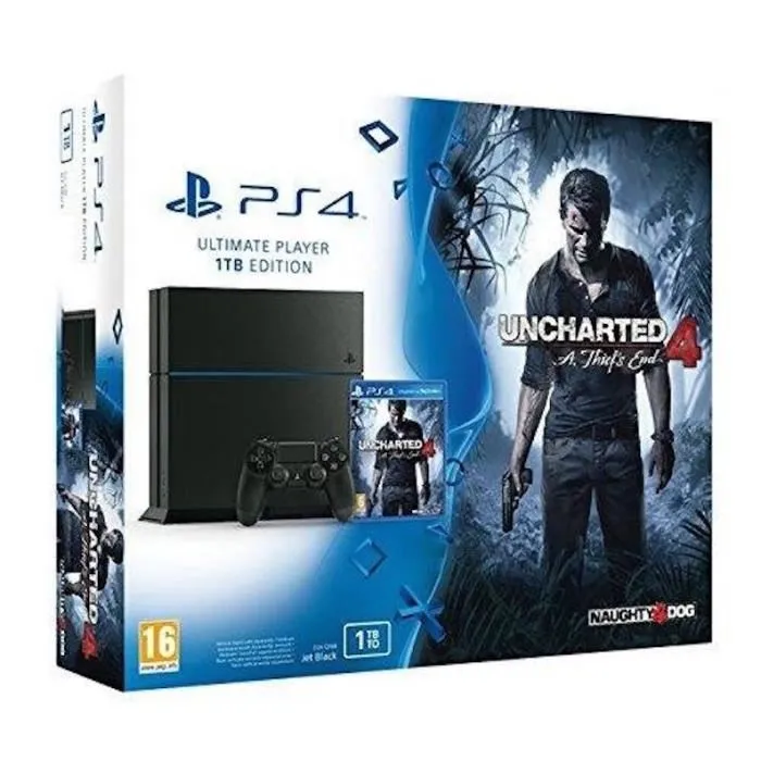 Console de salon - PS4 - Bundle Uncharted 4 - 1 To - 2 manettes - Couleur Noir Reconditionné - 199,00 € Console de salon - PS4 - Bundle Uncharted 4 - 1 To - 2 manettes - Couleur Noir Reconditionné Sony Interactive Entertainment reconditionné disponible sur Cdiscount Seconde Vie