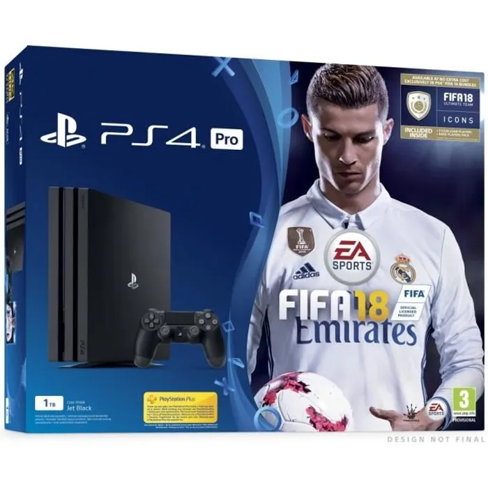 Acheter Console de salon - Sony - PS4 Pro - 1To - Noir - Bundle FIFA 18 Reconditionné - 226,90 € | Dero Console de salon - Sony - PS4 Pro - 1To - Noir - Bundle FIFA 18 Reconditionné reconditionné disponible sur Cdiscount Seconde Vie | Dero