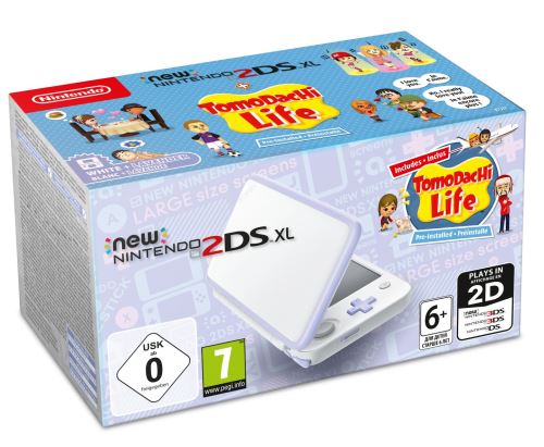 Console New Nintendo 2DS XL Blanc et Lavande avec TomoDacHi Life présinstallé État correct Nintendo reconditionné disponible sur Fnac