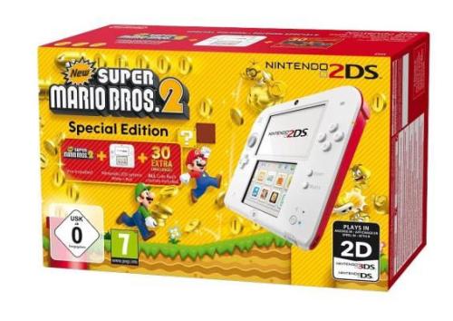 Console Nintendo 2DS Blanc + rouge + New Super Mario Bros 2 État correct reconditionné disponible sur Fnac