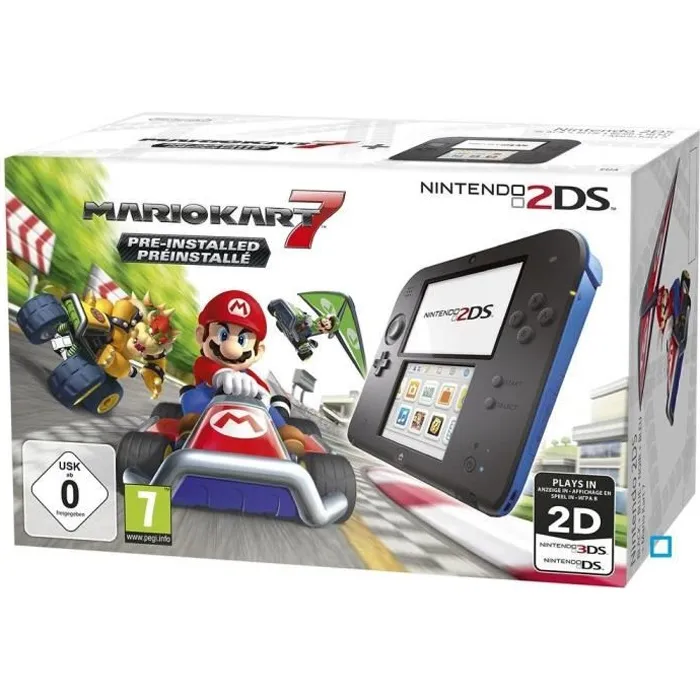 Console Nintendo 2DS • Noir & Bleu + Mario Kart 7 (Pré-installé) refurbished - 163,99 € Console Nintendo 2DS • Noir & Bleu + Mario Kart 7 (Pré-installé) refurbished reconditionné disponible sur Cdiscount Seconde Vie