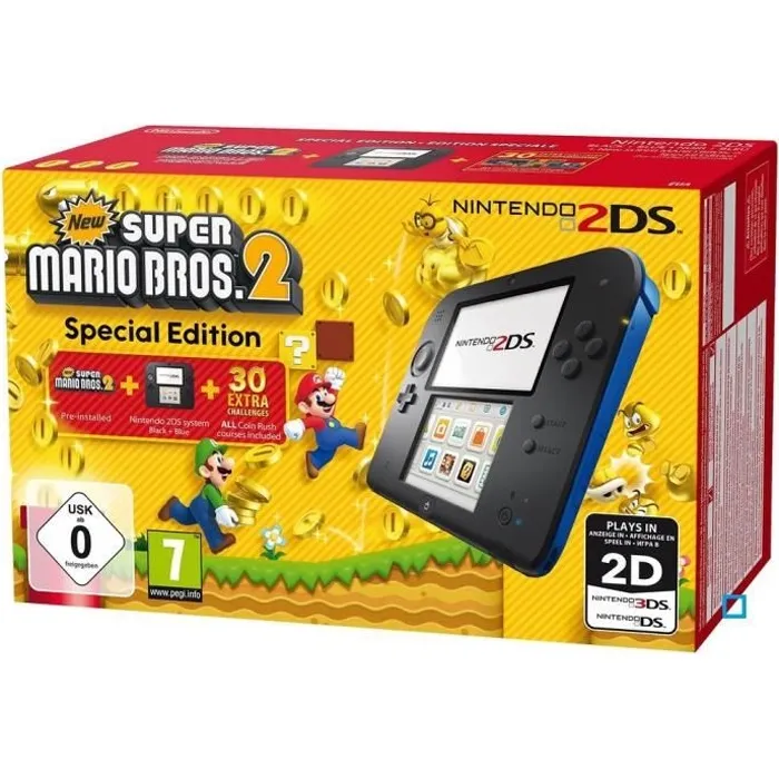 Console Nintendo 2DS • Noir & Bleu + New Super Mario Bros.2 (Pré-installé) Reconditionné - 145,00 € Console Nintendo 2DS • Noir & Bleu + New Super Mario Bros.2 (Pré-installé) Reconditionné Nintendo reconditionné disponible sur Cdiscount Seconde Vie | Dero