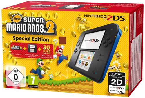 Console Nintendo 2DS Noir + Bleu + New Super Mario Bros. 2 État correct Nintendo reconditionné disponible sur Fnac