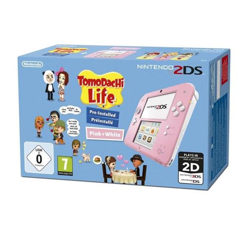Console Nintendo 2DS Rose et Blanche + Tomodachi Life Edition Spéciale État correct N/A reconditionné disponible sur Fnac