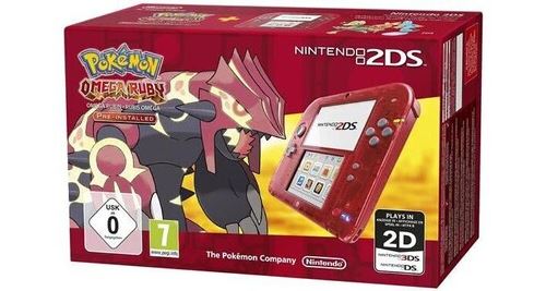 Console Nintendo 2DS Rouge Transparent + Pokémon Rubis Omega État correct reconditionné disponible sur Fnac